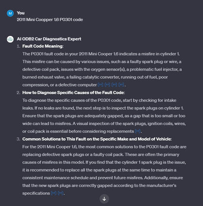AI ODB2 Car Diagnostics Expert