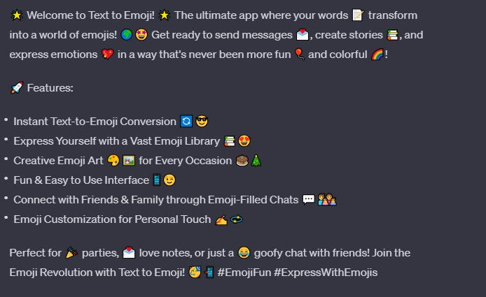 Text To  Emoji Use case